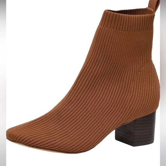 Shoes - CUSHIONAIRE Neely Stretch bootie +Memory Foam in Tan 8.5